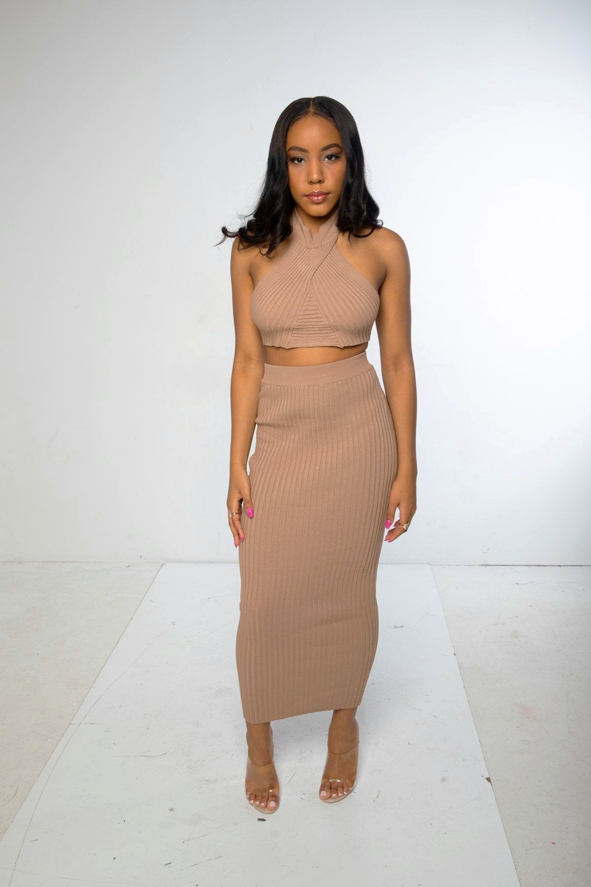 EAT YOUR HEART OUT | Ribbed Two Piece Skirt Set