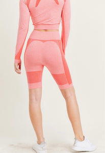 BODY ME | Biker Short Set (Coral)