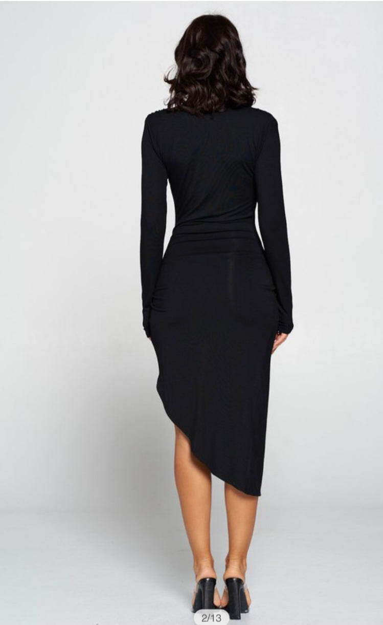 HILARY | Side-Ruched Dress