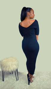 JAZZE | Knit Ribbed Dress