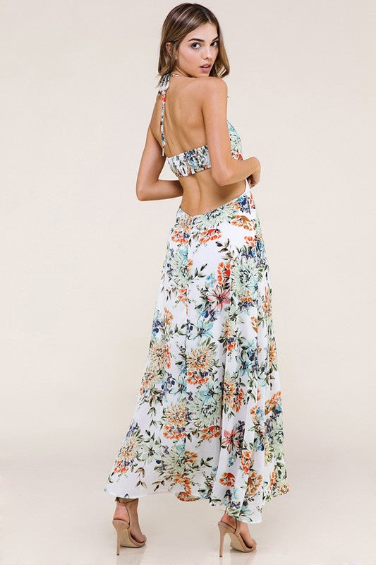 GARDEN PARTY | Floral Halter Dress