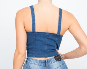 UPLIFTED | Denim Corset Top