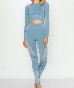 LIGHT WORK | Legging Set ( Blue)