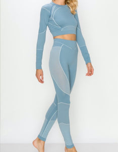 LIGHT WORK | Legging Set ( Blue)