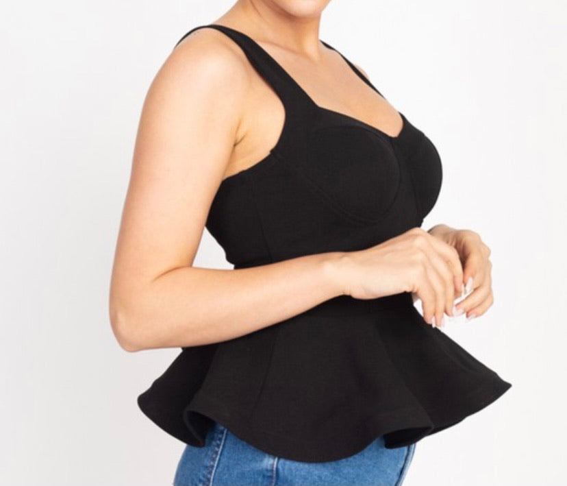 Cute Black Top - Sleeveless Top - Peplum Top - $38.00 - Lulus