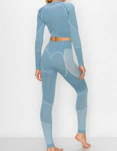 LIGHT WORK | Legging Set ( Blue)