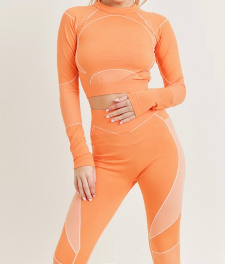 LIGHT WORK  Legging Set (Orange) – JaylaJoy