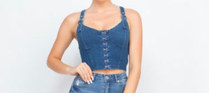 UPLIFTED | Denim Corset Top