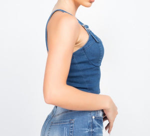 UPLIFTED | Denim Corset Top